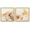 Stupell Industries Abstract Peach Watercolor Shapes 2 pc Framed Floater Canvas Wall Art Set Design by Irena Orlov